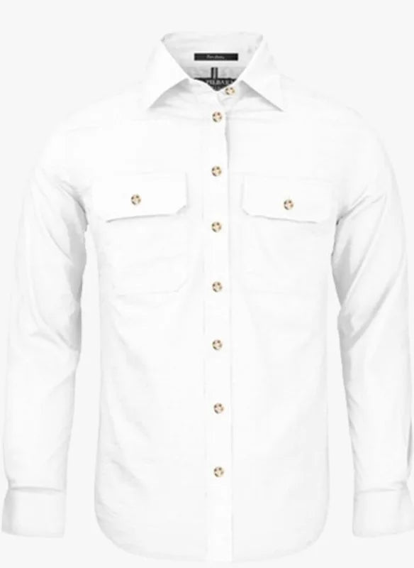Women’s Embroidered Open Front Long Sleeve Work Shirt